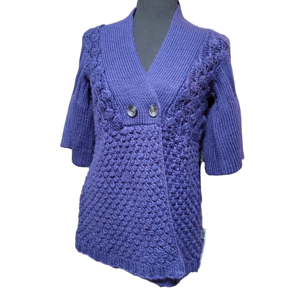 Design History Wool Blend M double buttoned 3/4 bell sleeve